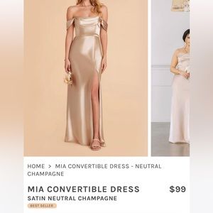 Birdy Grey Mia Convertible Dress - champagne - extra small